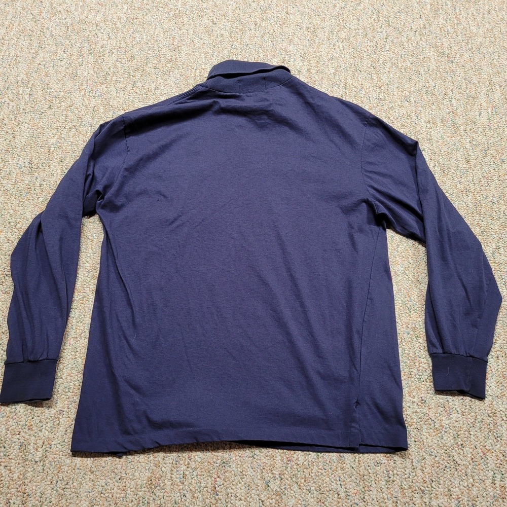 Polo Country Ralph Lauren Shirt Mens Medium Blue Turtleneck Pullover Long Sleeve - Picture 12 of 15